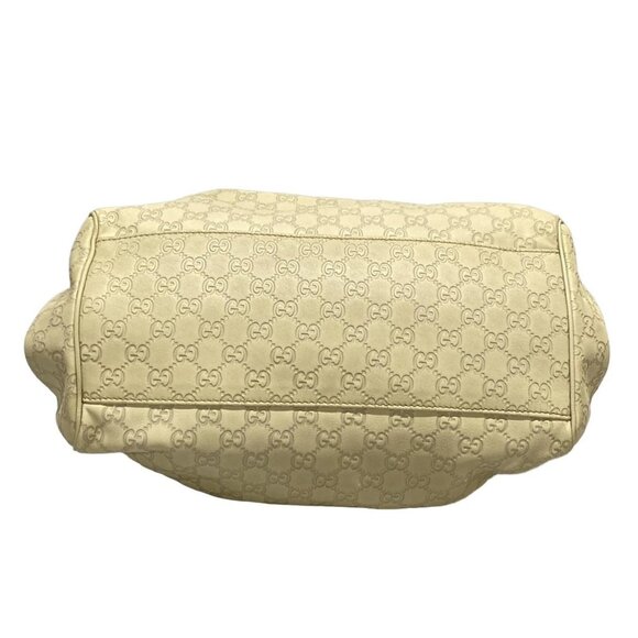 Auth GUCCI Sukey/Guccissima 223974 Cream Leather Handbag - Picture 5 of 16